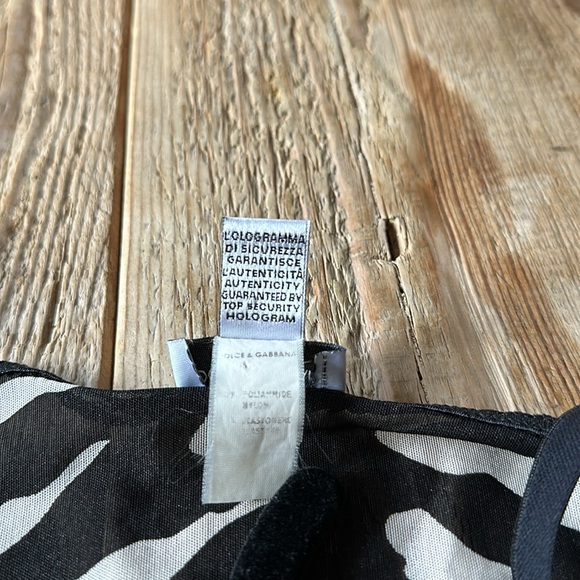 Vintage Dolce & Gabbana intimate cami. Zebra print. Adjustable straps. - Picture 8 of 8